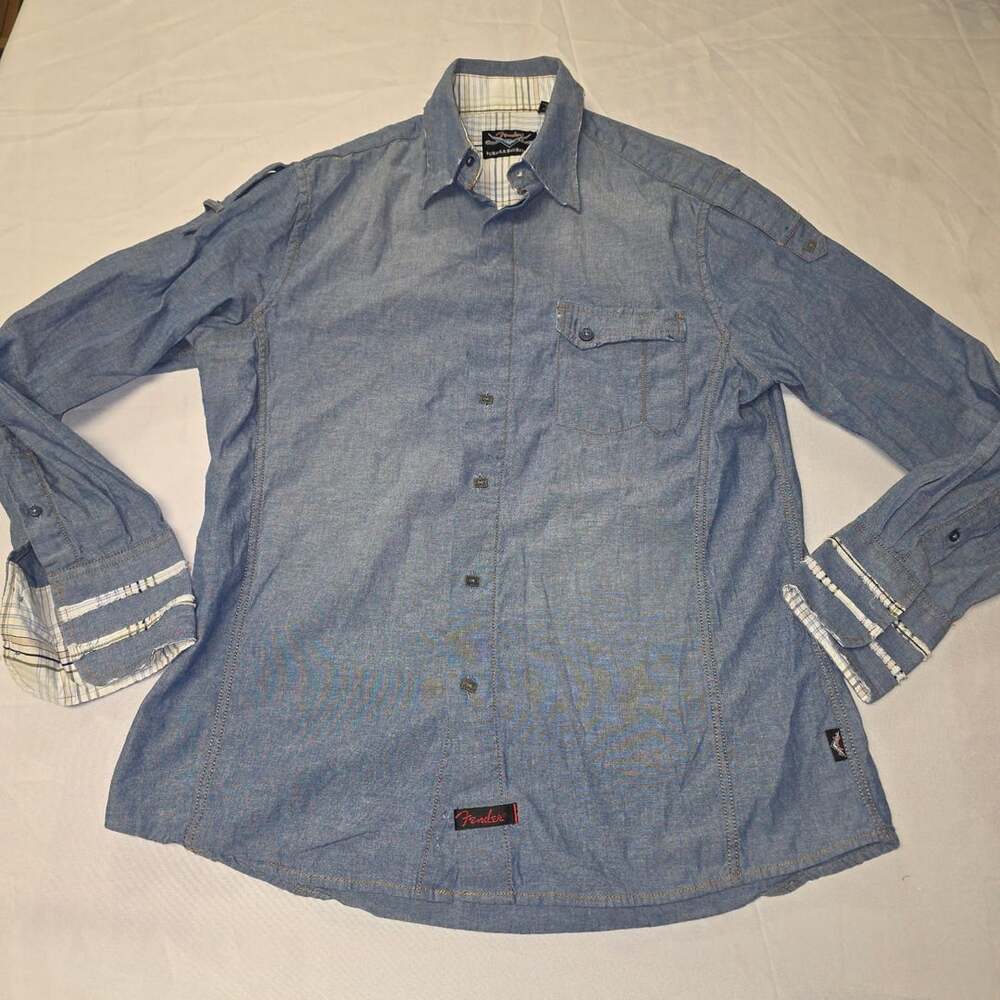 Fender Rock & Roll Religion Custom Shop Men's Chambray Long Sleeve Button Up Shi